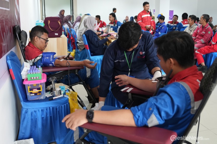 PT KPI Unit Dumai Sumbang 600 Kantong Darah