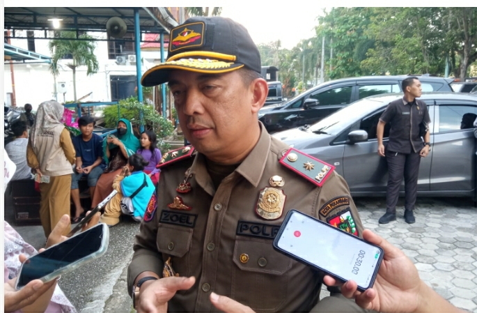 Satpol PP Pekanbaru Surati Ratusan Pemilik Bangunan di Subrantas karena Langgar Izin