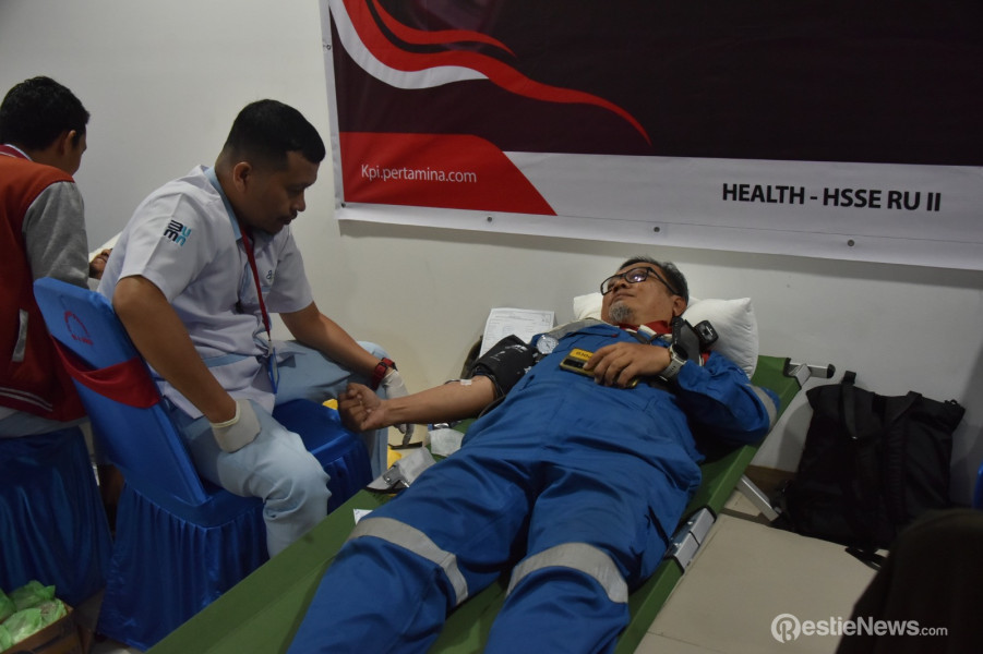 Peringati HUT RI ke-79, PT KPI Kilang Dumai Lakukan Donor Darah