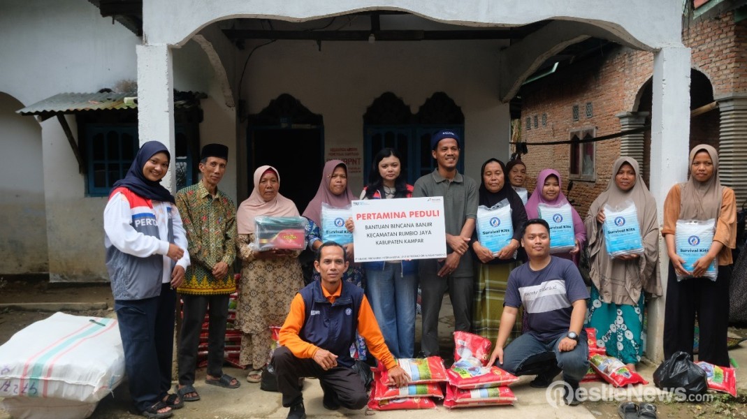 KPI Sungai Pakning  Bantu Korban Banjir Rumbio Jaya Kampar