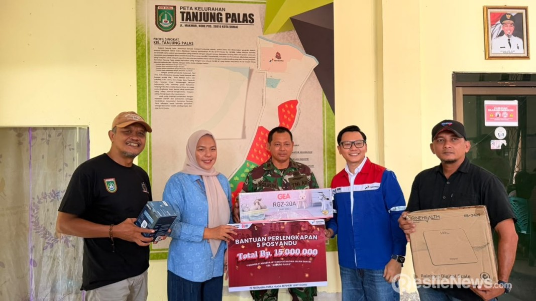 Pertamina Patra Niaga Kilang Dumai Bantu Sarana Prasarana 5 Posyandu di Wilayah Ring 1