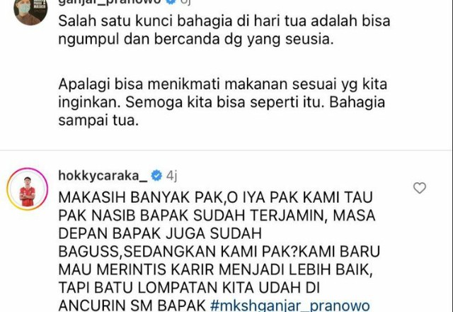 Kecewa Indonesia Batal Jadi Tuan Rumah Piala Dunia U-20, Instagram Ganjar Diserang Netizen