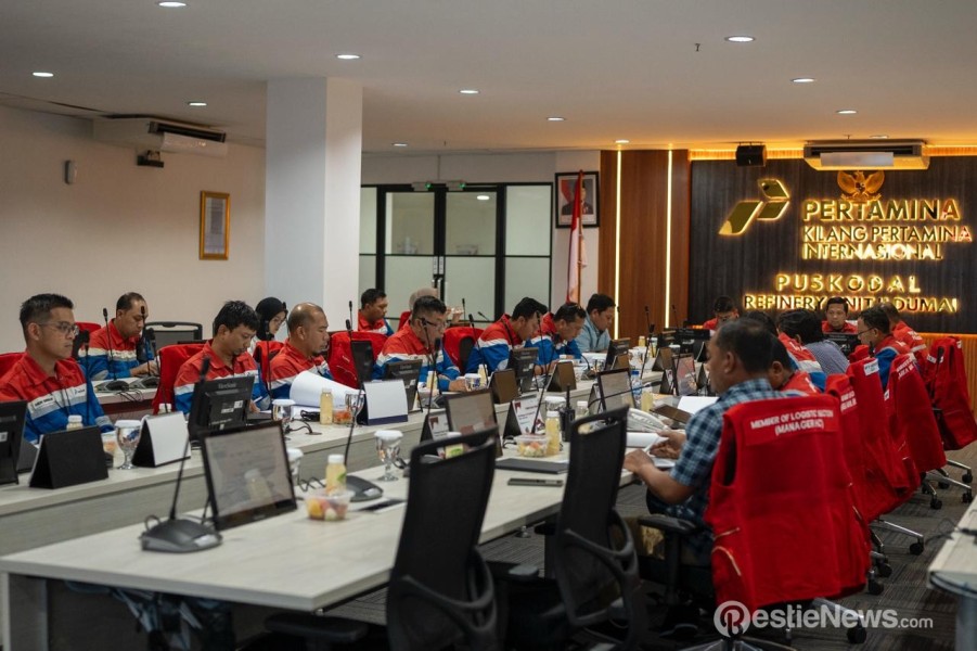 Kilang Pertamina Dumai Gelar  Simulasi Penanggulangan  Darurat Area Perairan