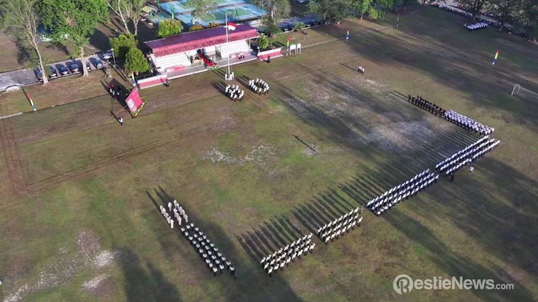 Peringatan HUT RI di Kilang Pertamina Dumai Diwarnai Formasi Angka 80