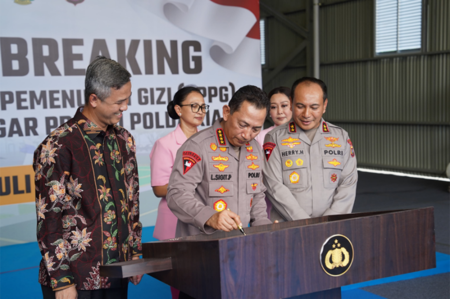 Groundbreaking 9 SPPG Tahap II: Kapolri Genjot Pemenuhan Gizi di Riau