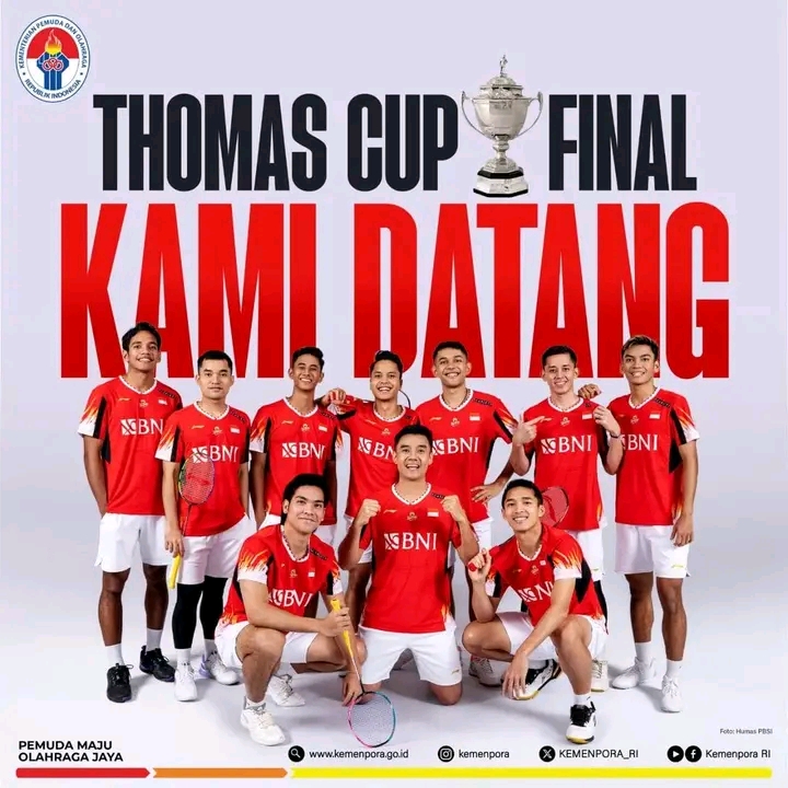 Indonesia vs China di Piala Thomas Cup 2024