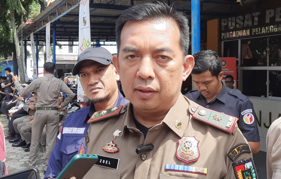 Satpol PP Kota Pekanbaru Tindak APK yang Langgar Perda