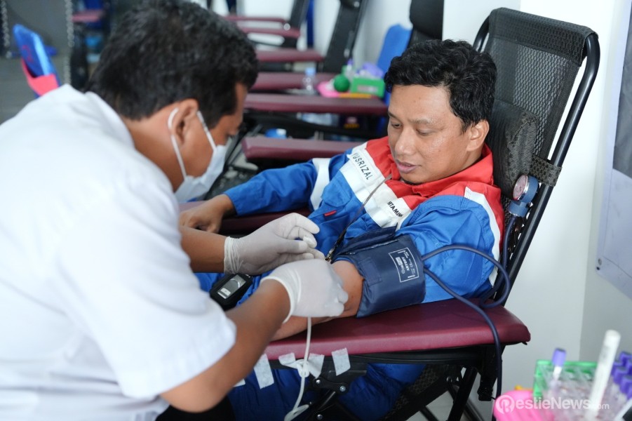 PT Pertamina Patra Niaga Refinery Unit Dumai Sumbang 600 Kantong Darah