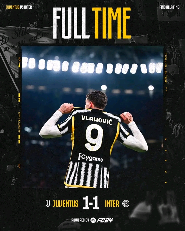 Pucuk Klasemen Sementara Serie A Tak Berubah Usai Juventus Vs Inter Berakhir Seri